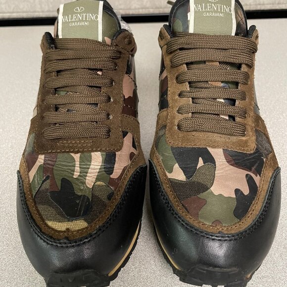 Valentino Garavani Camo Rockrunner Trainers  Size 38 - Picture 1 of 9